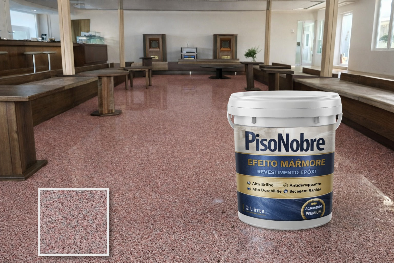 Revestimento Epóxi Efeito Mármore - Alta Durabilidade + BRINDE HOJE 🔥Kit Ferramentas de Aplicação🔥